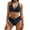 Dark Blue B, variant on Enjoytime Bikini Sets for Women Sporty Two Piece Swimsuits Solid Color Halter Swim Top with High Waisted Bottom Bathing Suits for Women Tummy Control