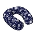 thumbnail image 2 of KLL Snowflakes2 Pattern Memory Foam Cervical Neck Pillow Versatile U-Shaped Pillows for Home/Office/Camping/Travelling/Soft Washable Cover, 2 of 8