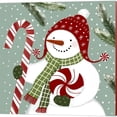 thumbnail image 3 of Great Art Now Peppermint Snowman by Victoria Barnes 2 Piece Canvas Art Set Each 14W x 14H, 3 of 3