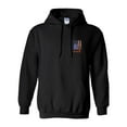 thumbnail image 2 of Florida Football Team Color Blue & Orange American Flag Unisex Hoodie-Black-xxxl, 2 of 4