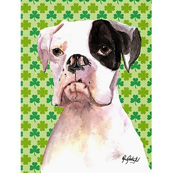 Cooper St Patricks Day Boxer Flag Garden Size