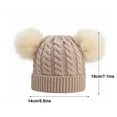 thumbnail image 4 of Womens Winter Hat Beanie Hats for Women Kids Winter Hat Toddler Knitted Pom Beanie Hat Cotton Lined Cap Baby Girls Boys Hat, 4 of 7