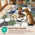 thumbnail image 4 of Design&I 8'x10' Washable Area Rug Shaped Soccer Beast Pentagon Motif Graphic Footboard Football for King Size Bedroom, Under Bed, Sleek Flatweave Pet Friendly, 4 of 7