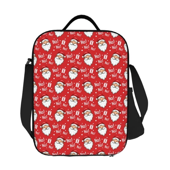 Ratiio Merry Christmas Santa Claus A Print Lunch Box - Reusable Lunch Bag Men Adult Women- Insulated LunchBox