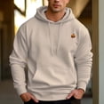 thumbnail image 6 of Men's 330g 100% Cotton Pattern Terry Dropped Shoulder Hoodie-Black Pumpkin, 6 of 15