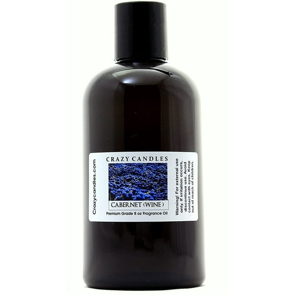 Crazy Candles 8oz Cabernet 8 Fl Oz Bottle (237ml) Premium Grade Scented Fragrance Oil Made in USA