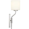 thumbnail image 6 of Progress Lighting Tobin 1-Light Wall Sconce, Brushed Nickel, Etched White Glass Shade, 6 of 8