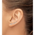 thumbnail image 4 of Sterling Silver Rhodium-Plated Cz Star Ear Climber Earrings (20.07 X 5.26) Made In China qe15064, 4 of 5