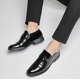 thumbnail image 4 of KAIYANG Zapatos casuales para hombres, zapatos de cuero, zapatos de punta puntiaguda (talla 38 negra) 45 negra, 4 of 5