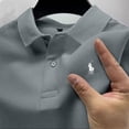 thumbnail image 3 of Hot Men‘s Brand Polo Shirt Golf Shirt 2024 Summer Solid Color Button Clothing Business Men‘s Street Clothing Short sleeved T-shi, 3 of 7