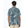 thumbnail image 3 of Cafe Luna Men's and Big Men's Printed Leaves Short Sleeve Woven Shirt, Size S-4XL, 3 of 7