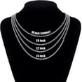 thumbnail image 6 of 3mm Rope Chain Necklace for Men, Silver Tone Mens Chain Necklace, Stainless Steel Necklace Chain for Men Women, 6 of 16