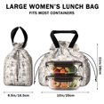 thumbnail image 5 of Boho Bohemia Rainbow Drawstring Lunch Bag Women - Drawstring Lunch Bag Insulated for Work Office - Stain-Resistant Large Lunchbags for Women with Multi-Pockets, 5 of 6