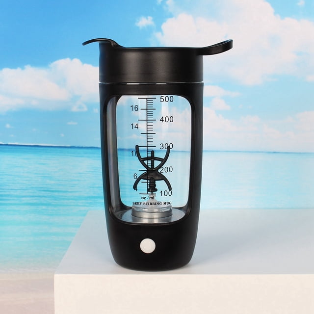 LPSSTORE USB Electric Protein Shake Bottle Electric Shaker Cup Fully Automatic Mixing Cup Rechargeable Sports Portable Protein Powder Shaker Cup