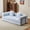 Baby Blue, variant on Convertible Floor Sofa Bed with Pillow Back Support & Armrest - Modular Loveseat, Chaise Lounge, Sleeper Bed, and Floor Mattress for Living Room, Guest Room, Bedroom, Light Gray Chenile Sofa Lounge