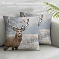 thumbnail image 3 of Orinice Deer Snow Trees Graphic Decorative Cushion Throw Pillow Cover for Home Couch Living Room Sofa, Winter Soft and Durable 1PC 20x20in, 3 of 5