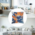thumbnail image 5 of nygtbtfer Orange Set of 2 Fall Colored Flower Outdoor Decorative Throw Pillows Themed Pillowcases Linen Decor for Sofa White, 5 of 7