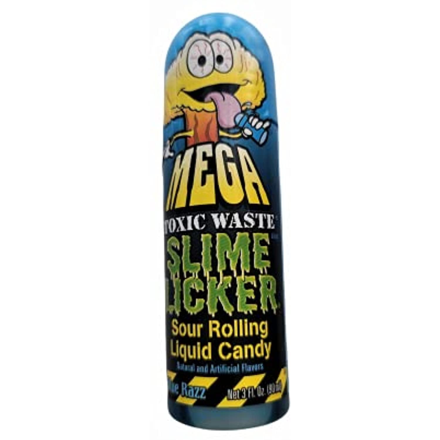 1 Pack Slime Licker Mega Size 3 Oz. Sour Rolling Liquid Candy Blue
