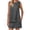 Dark Gray, variant on PINSPARK Two Piece Sets for Women Summer Lounge Set Casual Sleeveless Crewneck Tops and Drawstring Short Outfits Tracksuit Side Slits
