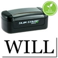 thumbnail image 1 of Slim Pre-Inked Will Stamp with Blue Ink, 1 of 4