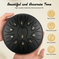 thumbnail image 6 of ALILYY Steel Tongue Drum 11 Note 6 Inches D-Key Tank Drum Handpan Drum Percussion Instrument for Meditation Entertainment Musical Education Concert Mind Healing Yoga,Black, 6 of 8