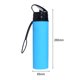 thumbnail image 2 of Botella deportiva de silicona reutilizable Wdftyju 600 ml suave plegable para El hogar y la oficina, 2 of 9