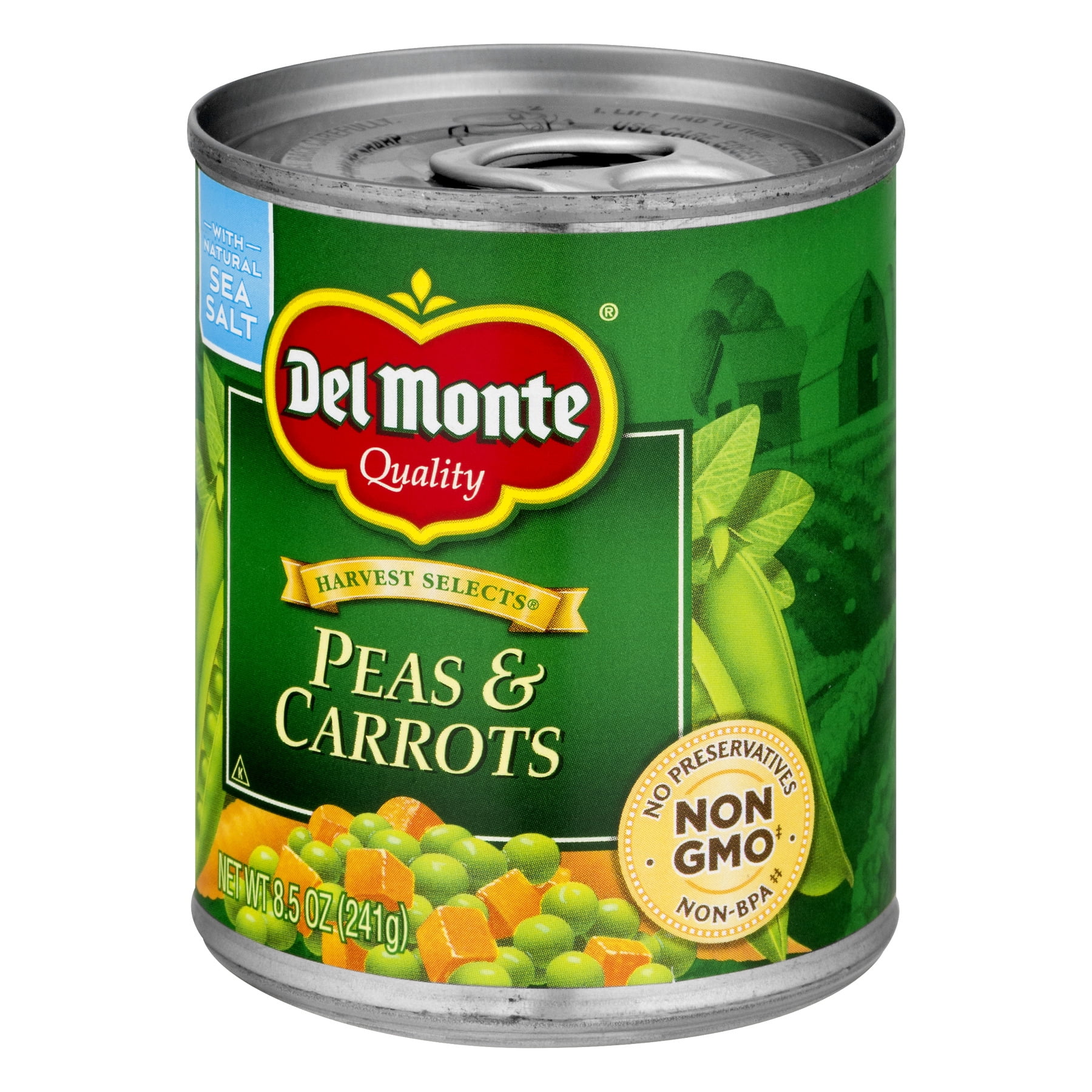 Del Monte Harvest Selects Peas & Carrots, 8.5 oz Aluminum Can (Pack of 4)