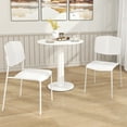 thumbnail image 2 of Gymax Dining Chair Set of 2 w/Ergonomic Backrest & Wide Seat Stackable Kitchen Chairs White, 2 of 8
