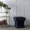 thumbnail image 2 of Savannah Traditional Pedestal Ottoman Midnight Blue, 2 of 6