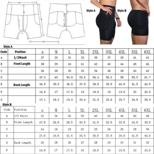 Men´s Padded Underwear Butt Lifter Hip Enhancer Briefs Slimming Panties  Shapewear 