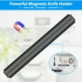 thumbnail image 7 of Ninonly 15 Inch Magnetic Knife Holder Set of 2, Black Powerful Magnetic Knife Strip for Wall Mount, Space-Saving Knife Rack with Screws for Kitchen Tools Utensils, 7 of 7