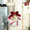 thumbnail image 5 of NWOKYZGH 1Pc Plush Christmas Kitchen Cabinet Wreaths with Bow 4.72 Inch Mini Christmas Wreath Small Kitchen Xmas Decor for Window Door, 5 of 6