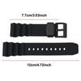 thumbnail image 3 of 22 mm, adecuado para precisión SKX007 Anillo metálico de tortuga Correa de reloj de goma con anillo de acero de silicona en relieve, 3 of 5