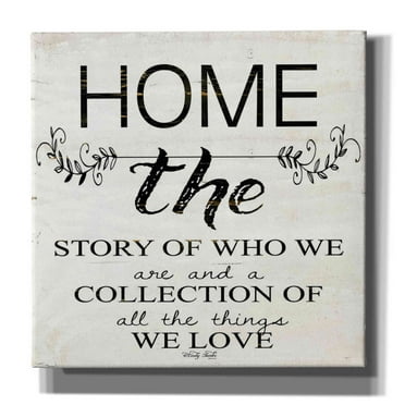 Epic Graffiti 'Home - A Story of Who We Are' by Cindy Jacobs, Canvas Wall Art, 26"x26"