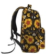 thumbnail image 3 of Fotbe Sunflowers And Bww Pattern Casual Backpack for School, Travel, and Outdoor Activities - Durable, Lightweight, and Comfortable, 3 of 5