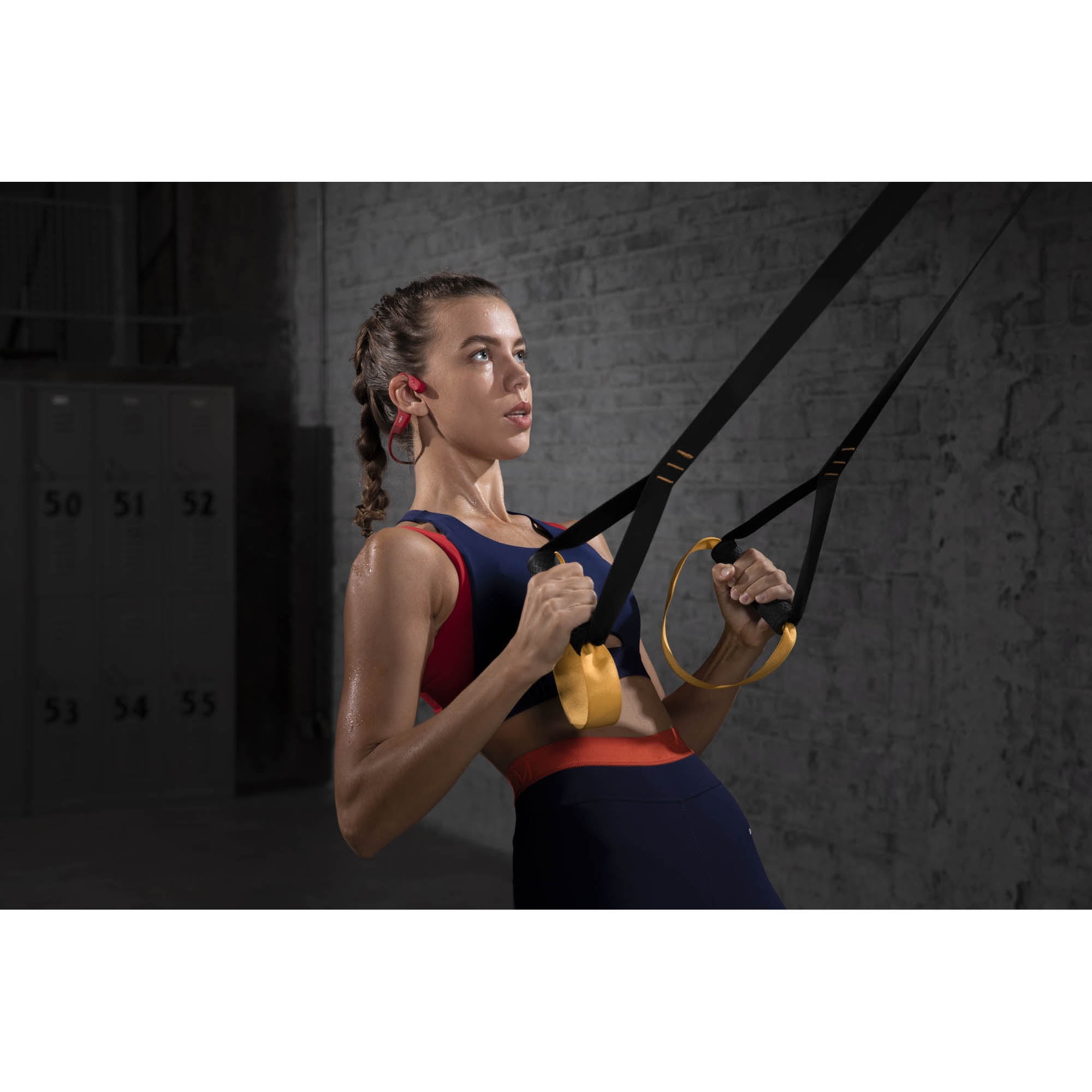 Shokz - OpenRun, Bone Conduction Sports Headphones, Red