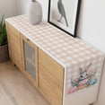 thumbnail image 6 of Easter Bunny Table Runner 13x36 inch Rabbits Eggs Pink Flower in Basket Orange Plaid Cotton Linen Dining Table Runner Ideal for Dresser Kitchen Coffee Tables - Machine Washable, 6 of 9