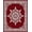 Red, Pattern 1, variant on ODIKA 4'x6' Machine Washable Non-Slip Area Rug, Damask with Botanical High Traffic Rug, Brown, 665714
