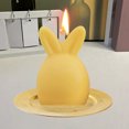 thumbnail image 5 of Easter Bunny Candles, Vintage Spring Easter Rabbit Candles with Ribbon Smokeless Soy, Handmade Baby Shower Cake Topper Candle, Wedding Festival Party Favors Decorations, 5 of 6