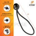 thumbnail image 4 of Xpose Safety Bungee Ball Cords – 11” 25 Pack – Heavy Duty Black Stretch Rope with Ball Ties for Canopies, Tarps, Walls, Cable Organization, 4 of 5