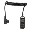 thumbnail image 3 of Cable divisor de alimentación D-Tap macho a D-Tap hembra de 4 puertos, adaptador de cable con resorte D-Tap negro para cámaras ARRI RED, 3 of 14