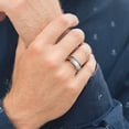thumbnail image 3 of Anillo de suministro de acero inoxidable, joyería de piedra para hombre, accesorio de adorno para fiesta de boda, coleccionables, regalo de Ropa, zapatos y accesorios Miscelánea Plateado 6# Sonducket AP015022-01, 3 of 6