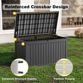 thumbnail image 3 of LEDMOMO Black Patio Storage Container Weatherproof Plastic Box for Deck and Garden, 3 of 10