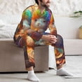thumbnail image 7 of Picia Rainbow Lamb Breakfast Pattern Men’s Long-Sleeve Sleepwear Set - Soft 2-Piece Loungewear with Pockets, Comfy PJs for Relaxing Nights-Medium, 7 of 7