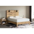 thumbnail image 5 of Signature Design by Ashley Larstin Queen Panel Headboard, Tan Brown, Rustic Wood-Look Headboard with Slatted Design, 5 of 5