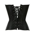 thumbnail image 3 of Womens Overbust Bustier Corset Tops for Women Waist Trainer Peacock Cosplay Costume Black 4XL, 3 of 5
