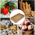 thumbnail image 2 of FRCOLOR Wood and Rattan Serving Tray Rectangle Shape for Home Organization and Decorative Use, 2 of 8
