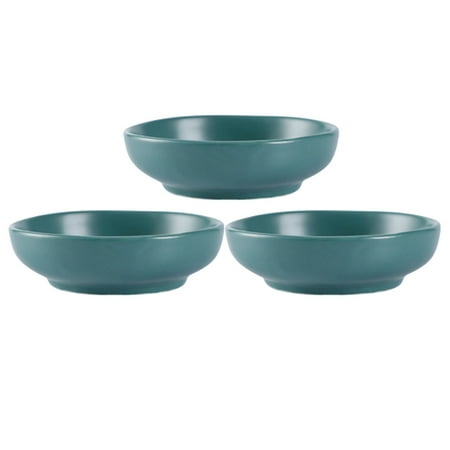 

3pcs Ceramic Relish Plate Simple Seasoning Dish Ceramic Cold Dish Snack Plate
