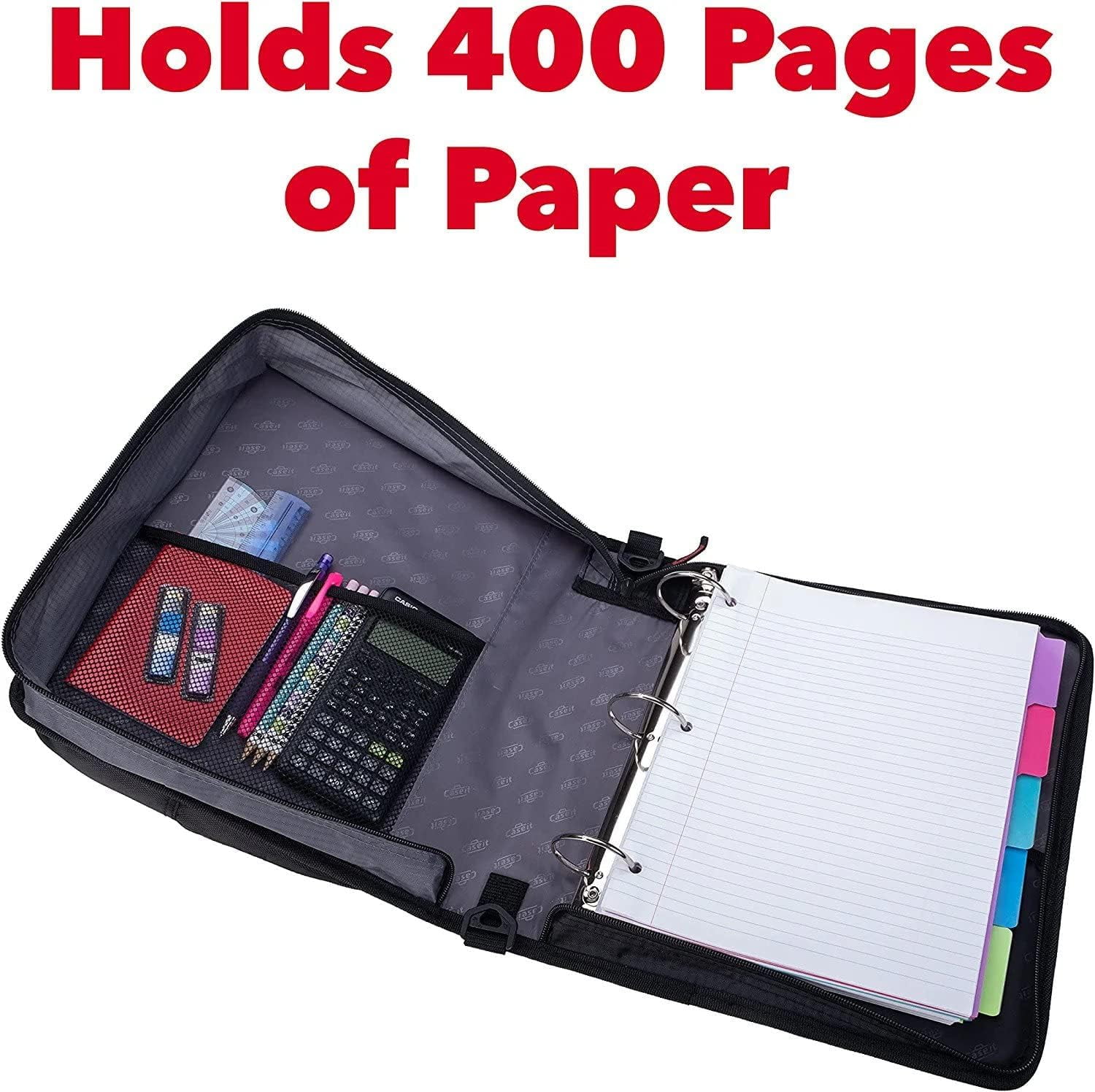 Case-it Universal 2-Inch Zipper Binder, Laptop Holder