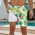 thumbnail image 5 of cocolona Mens Hawaiian Print Vacation Beach Shorts Fashion Casual Elastic Waist Drawstring Board Shorts Summer Swim Trunks for Men, 5 of 5